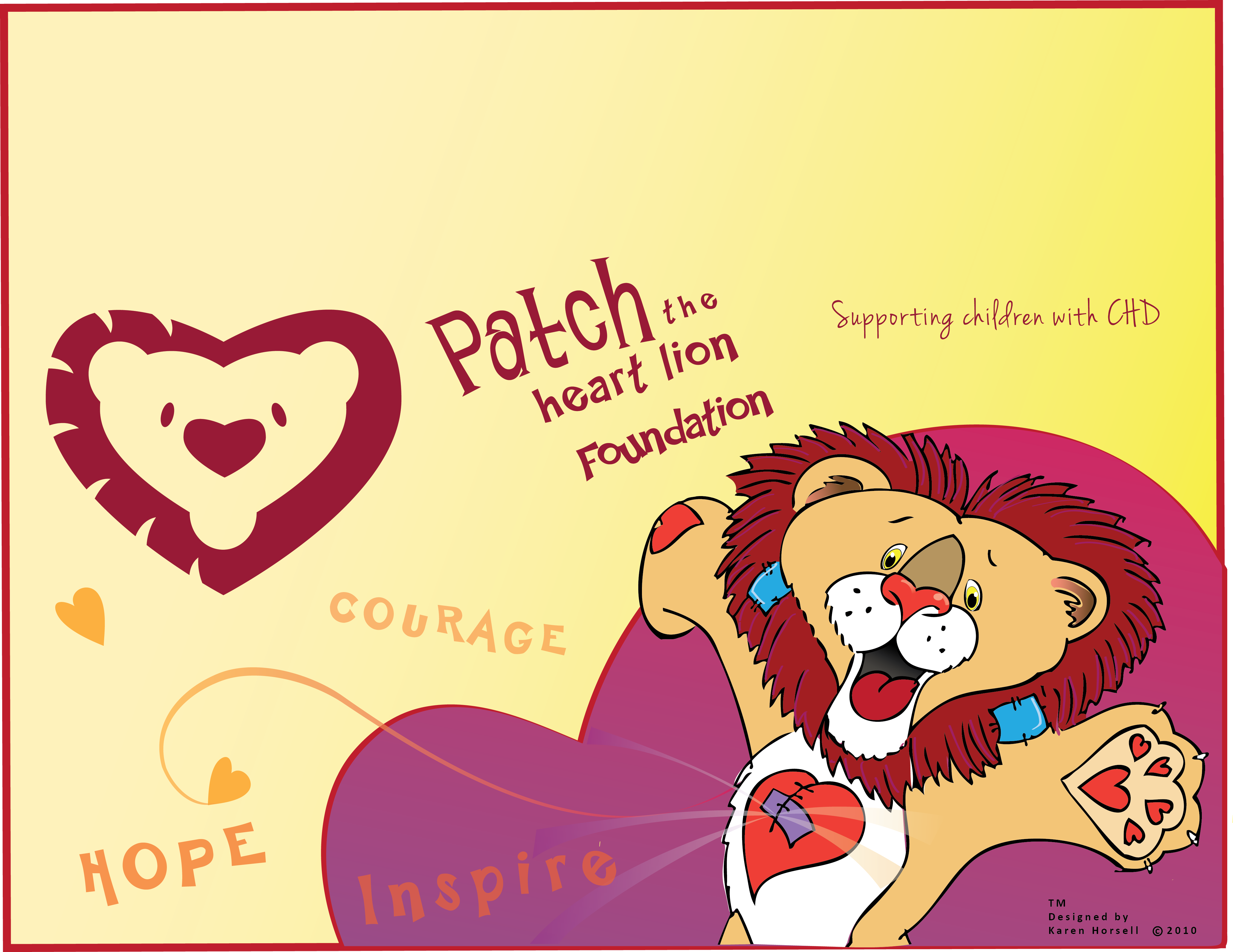 Patch the heart lion